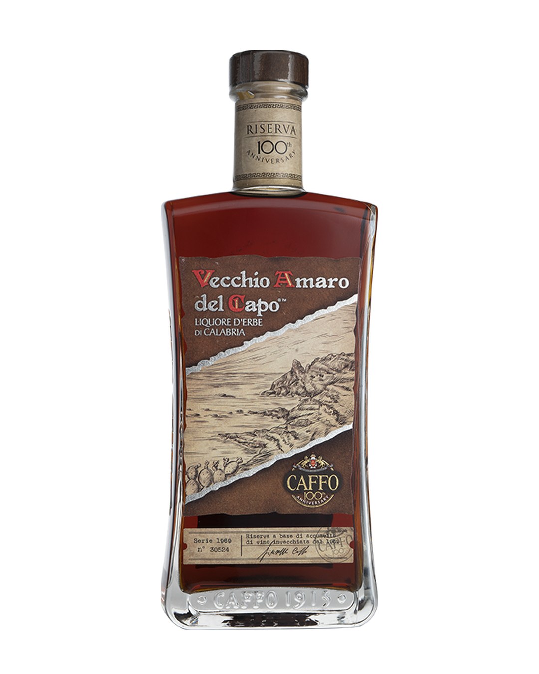 Amaro Vecchio Amaro del Capo Riserva del Centenario - 0,7 lt con 2 bicchieri