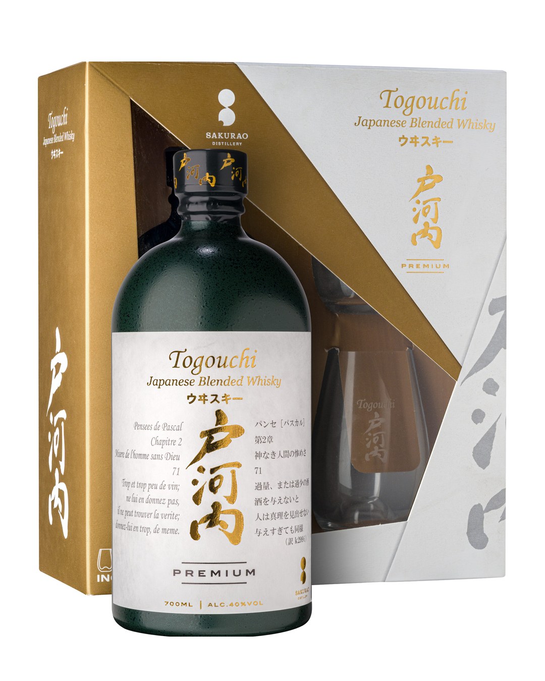 Whisky Togouchi Premium Japanese Blended - 70 cl con astuccio e 2 bicchieri